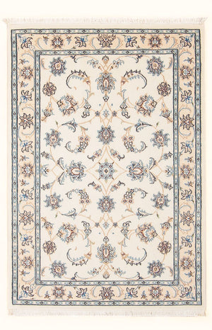 Tapis persan - Nain - Premium - 132 x 81 cm - crème