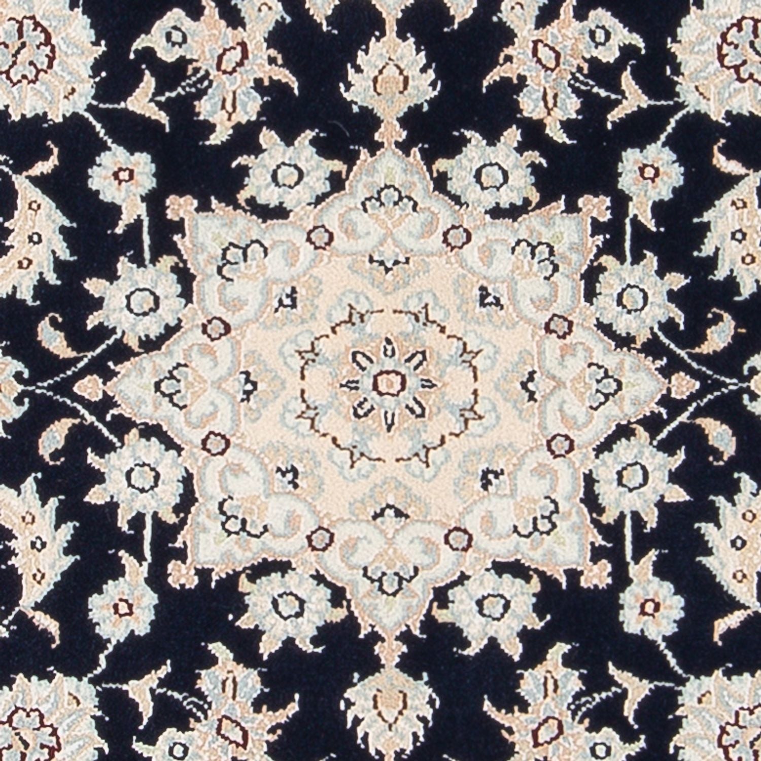 Tapis persan - Nain - Premium - 120 x 81 cm - bleu foncé