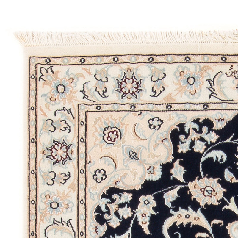 Tapis persan - Nain - Premium - 120 x 81 cm - bleu foncé