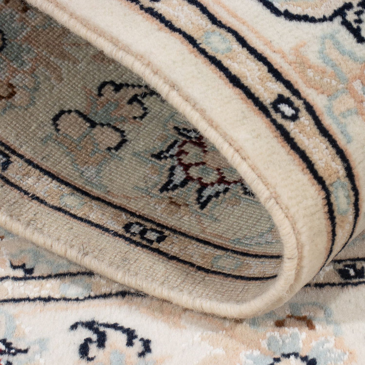 Tapis persan - Nain - Premium - 120 x 81 cm - bleu foncé