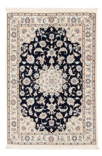Tapis persan - Nain - Premium - 120 x 80 cm - bleu foncé