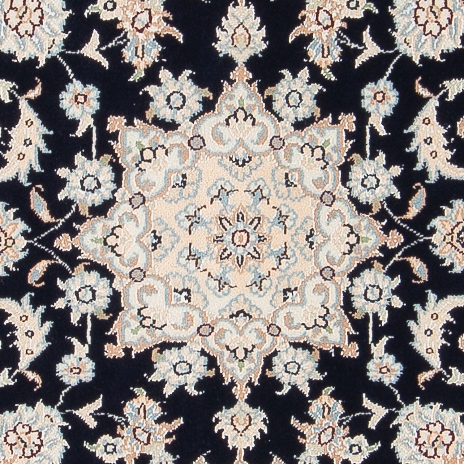 Tapis persan - Nain - Premium - 120 x 80 cm - bleu foncé