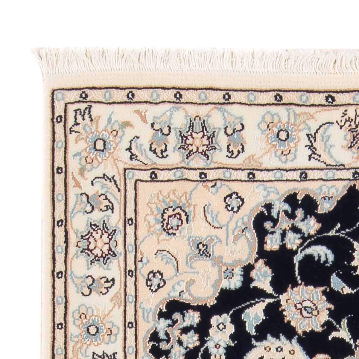 Tapis persan - Nain - Premium - 120 x 80 cm - bleu foncé