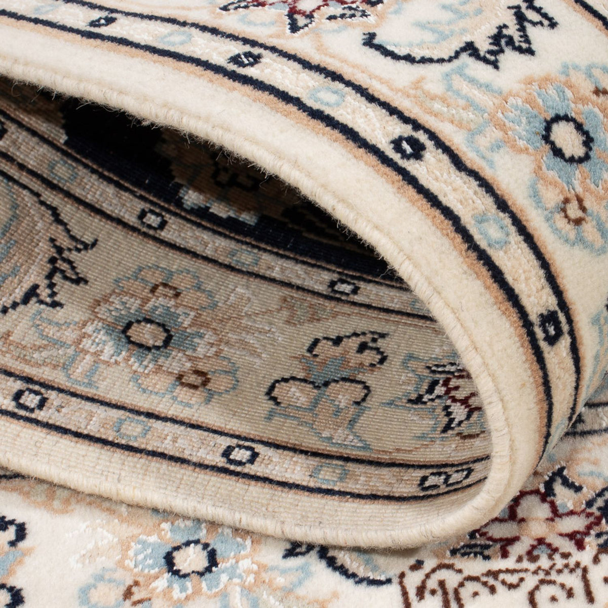 Tapis persan - Nain - Premium - 120 x 80 cm - bleu foncé