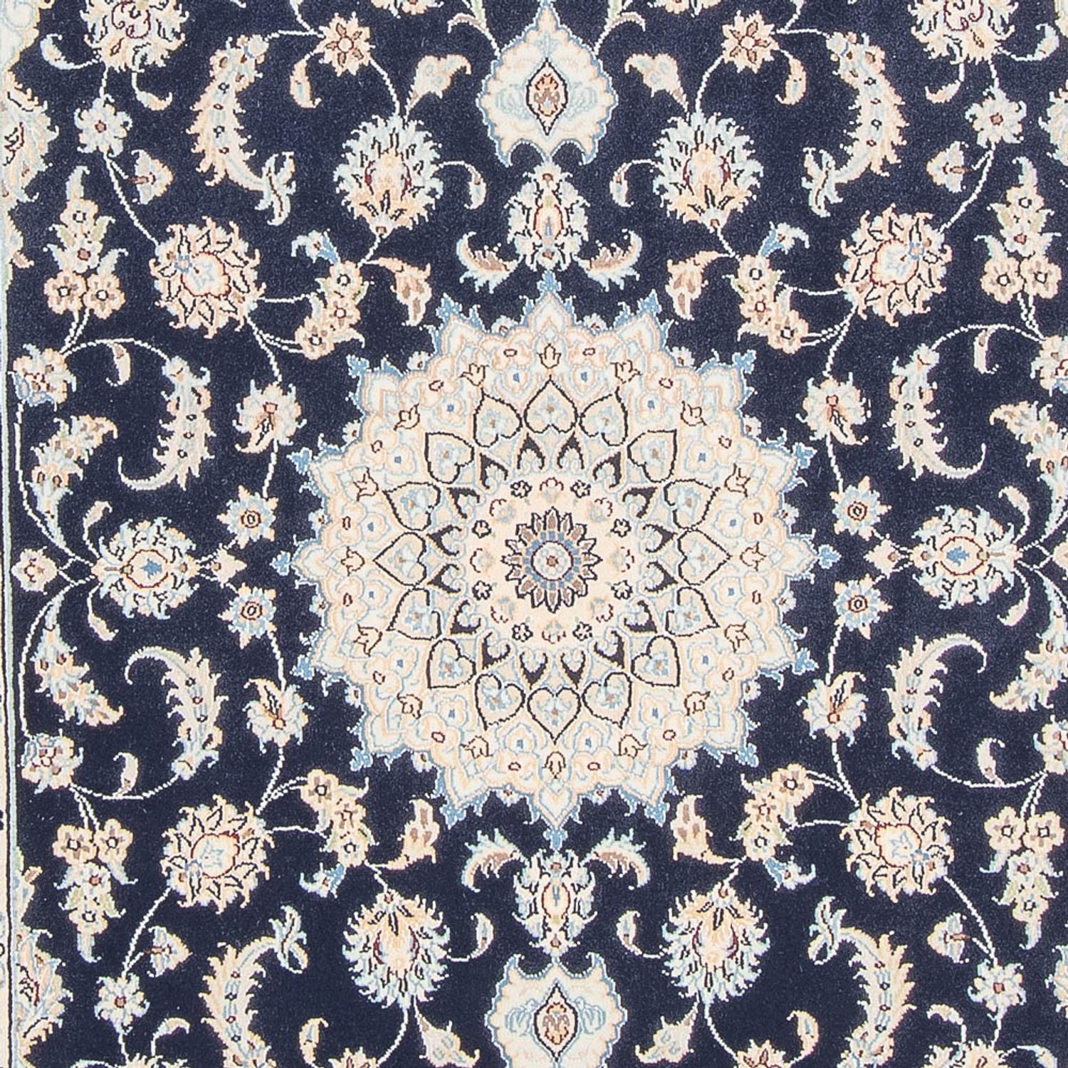 Tapis persan - Nain - Royal - 178 x 120 cm - bleu foncé