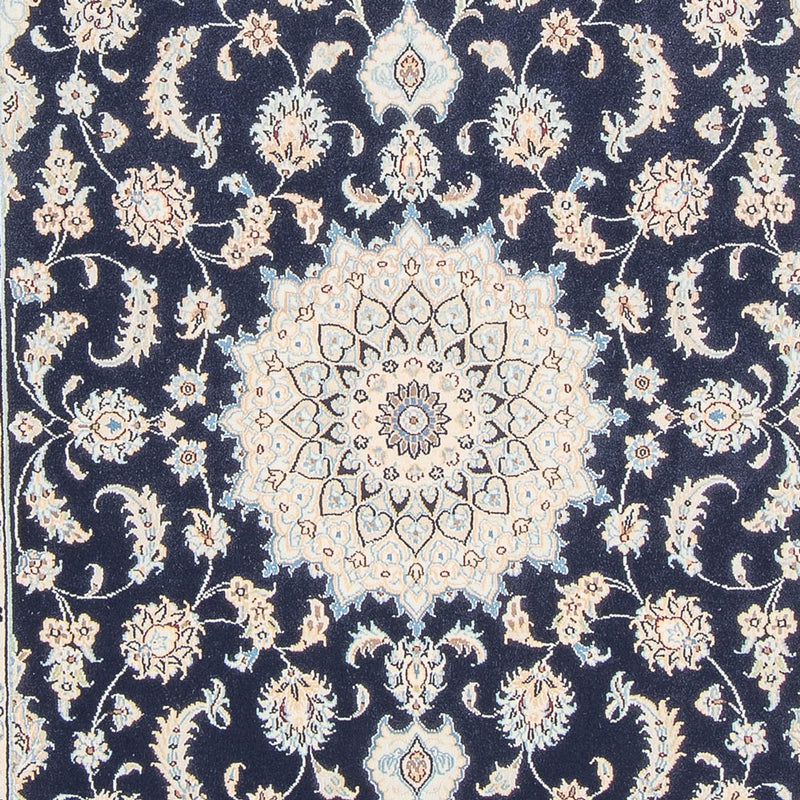 Tapis persan - Nain - Royal - 178 x 120 cm - bleu foncé