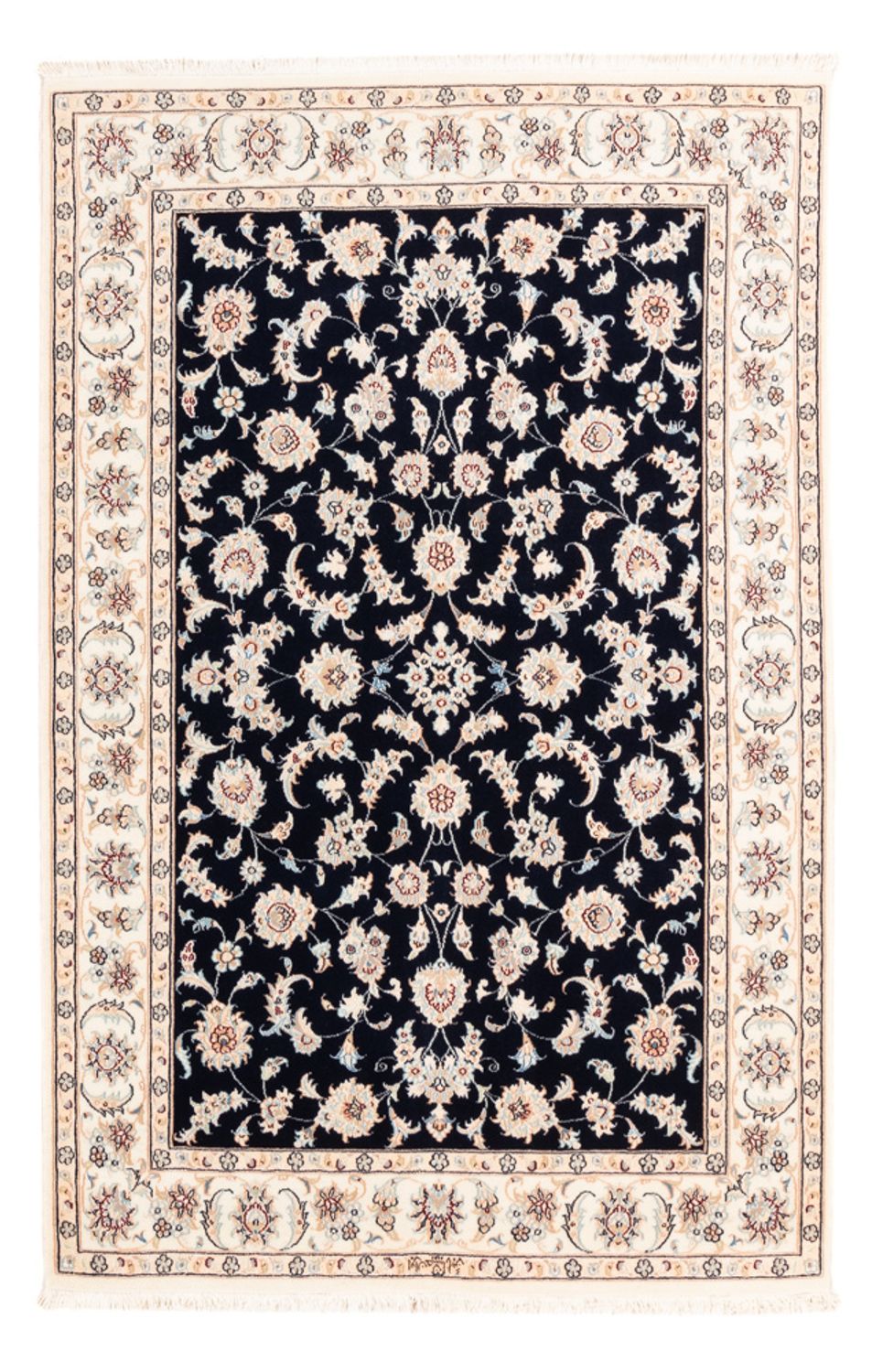 Tapis persan - Nain - Premium - 174 x 120 cm - bleu foncé