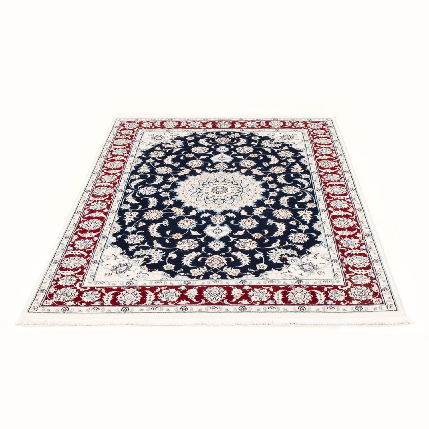 Tapis persan - Nain - Royal - 165 x 120 cm - bleu foncé