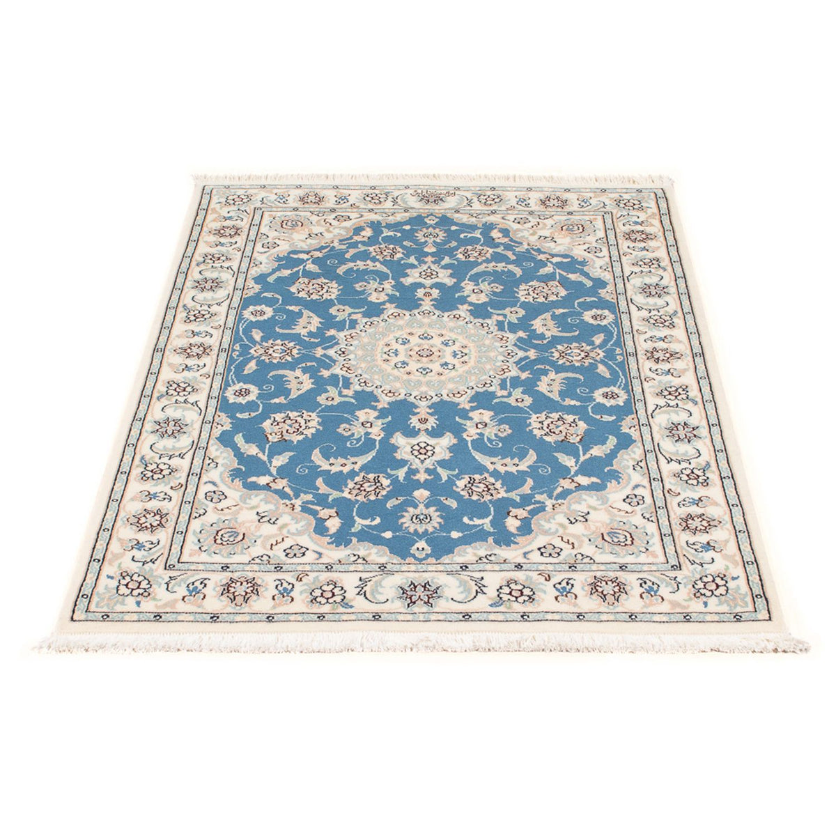 Tapis persan - Nain - Premium - 116 x 81 cm - bleu clair