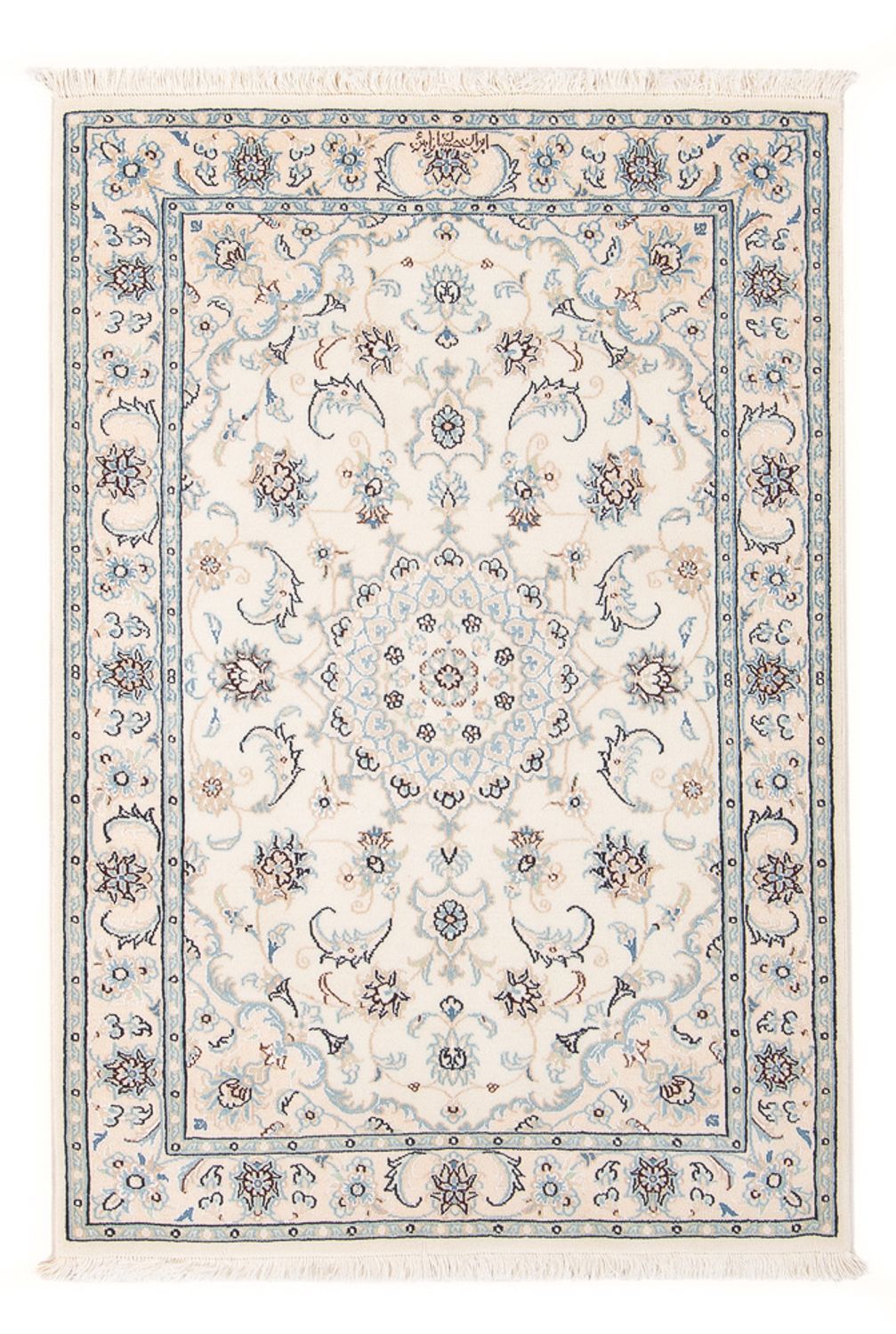 Tapis persan - Nain - Premium - 122 x 80 cm - crème