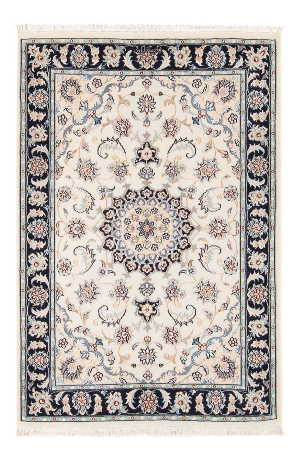 Tapis persan - Nain - Premium - 120 x 82 cm - crème