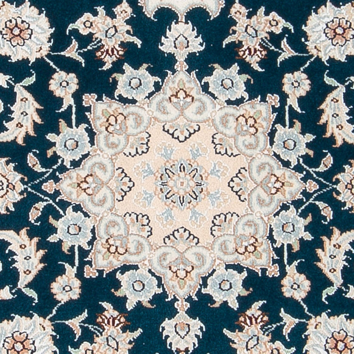 Tapis persan - Nain - Premium - 117 x 80 cm - vert foncé