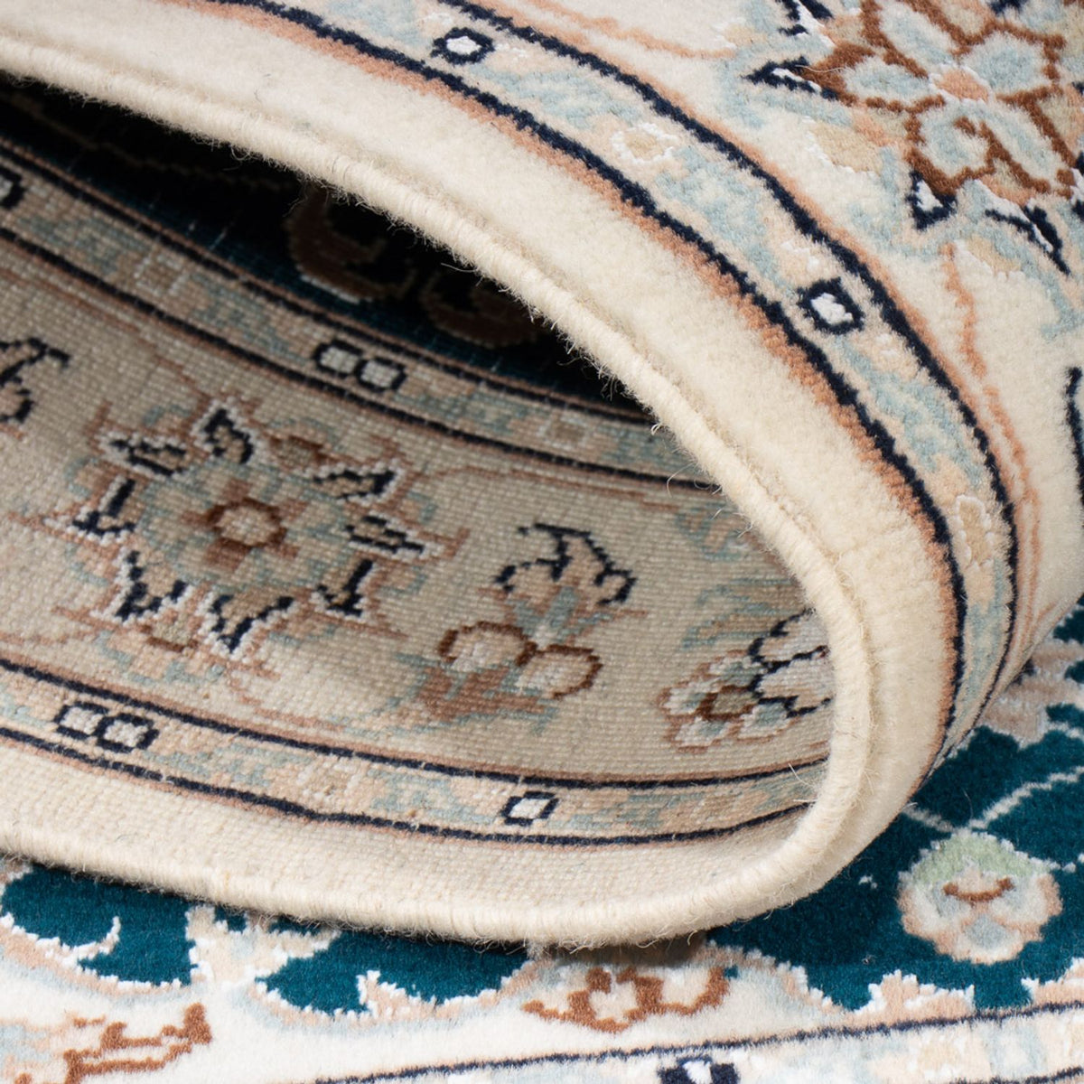 Tapis persan - Nain - Premium - 117 x 80 cm - vert foncé