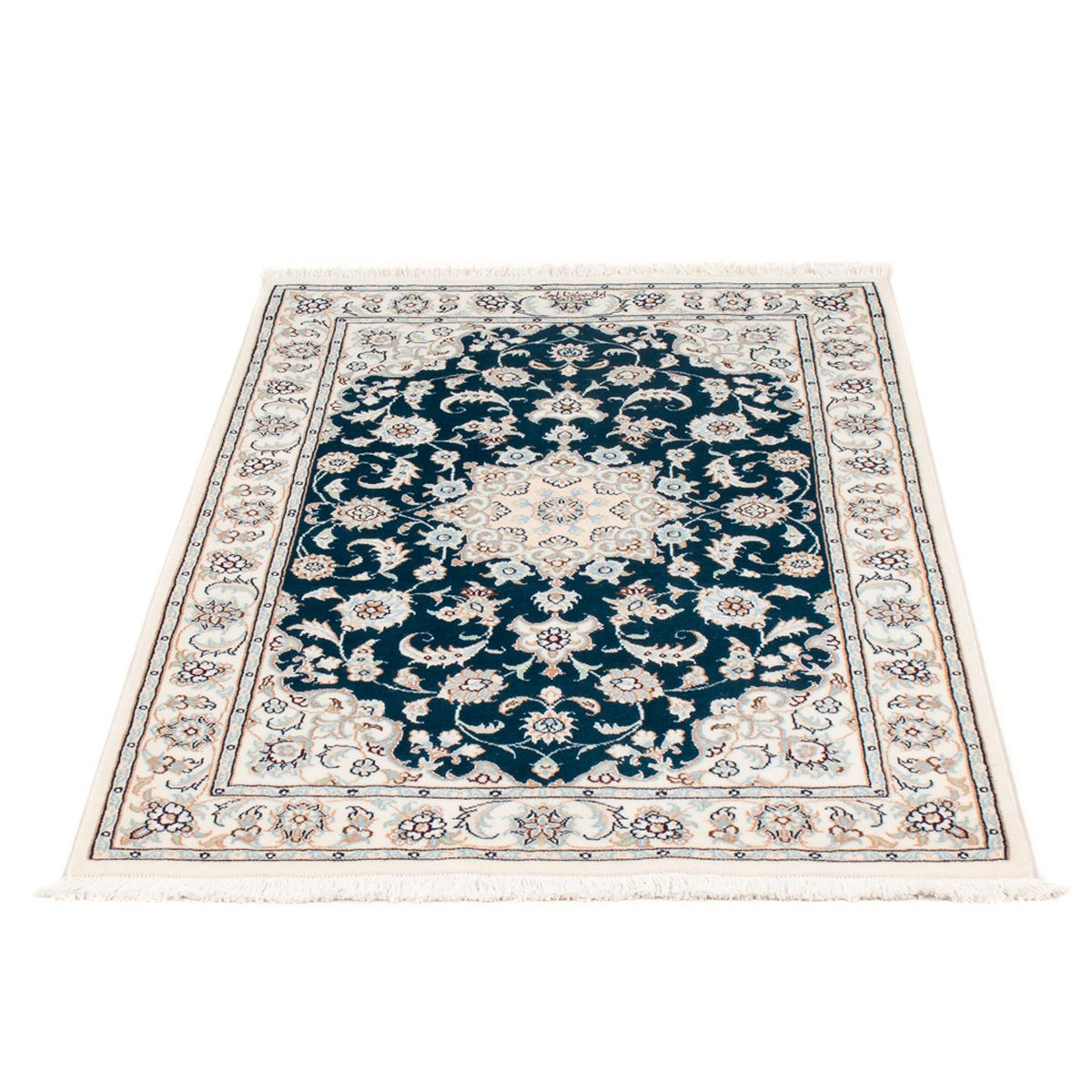 Tapis persan - Nain - Premium - 117 x 80 cm - vert foncé