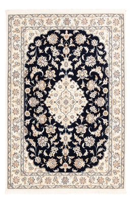 Tapis persan - Nain - Premium - 158 x 109 cm - bleu foncé