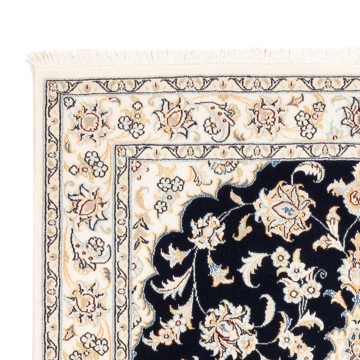 Tapis persan - Nain - Premium - 158 x 109 cm - bleu foncé