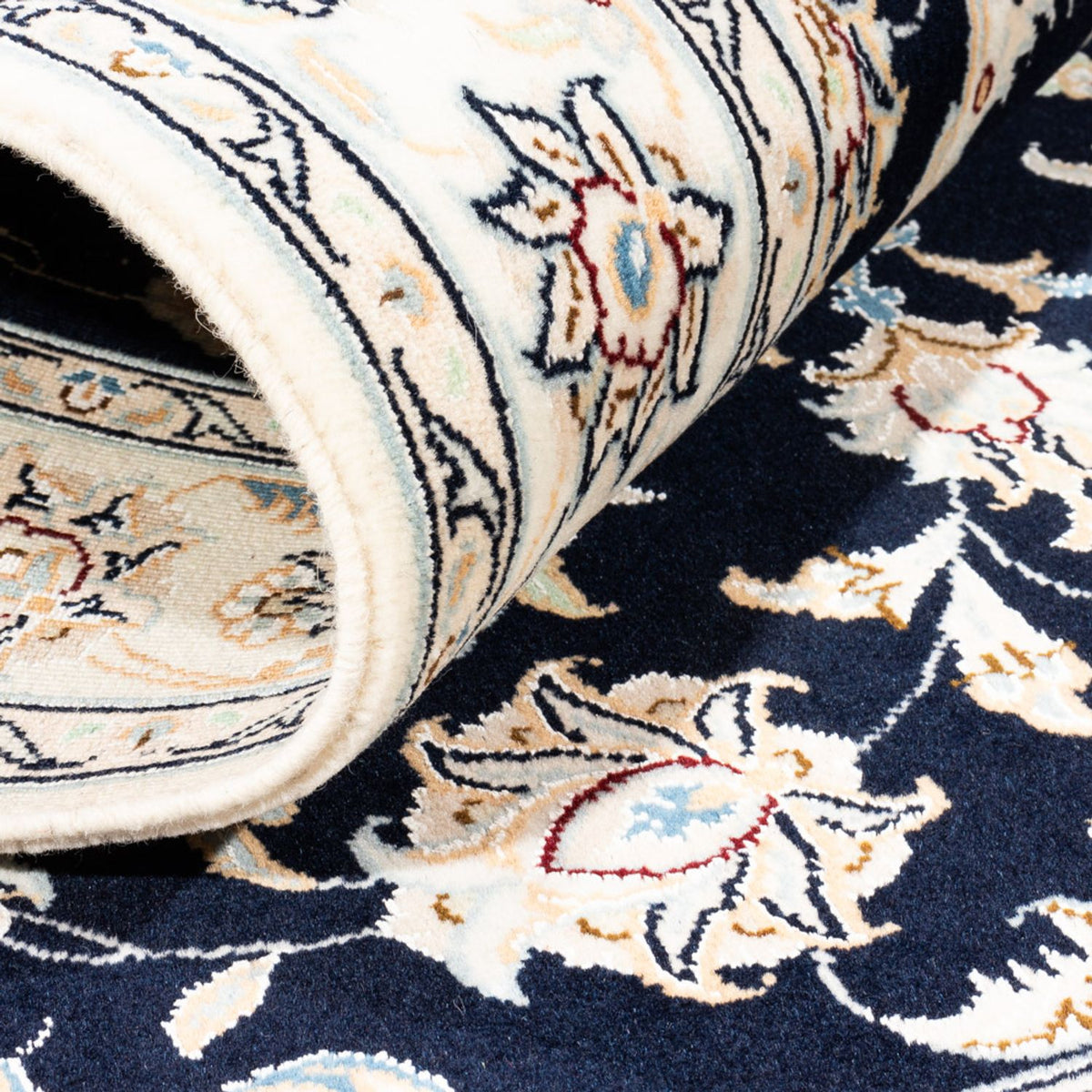 Tapis persan - Nain - Premium - 158 x 109 cm - bleu foncé