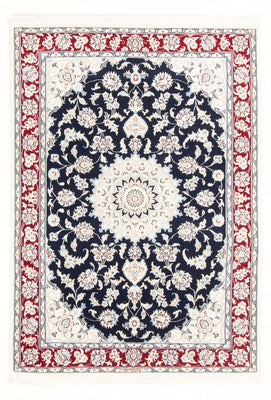 Tapis persan - Nain - Royal - 151 x 105 cm - bleu foncé