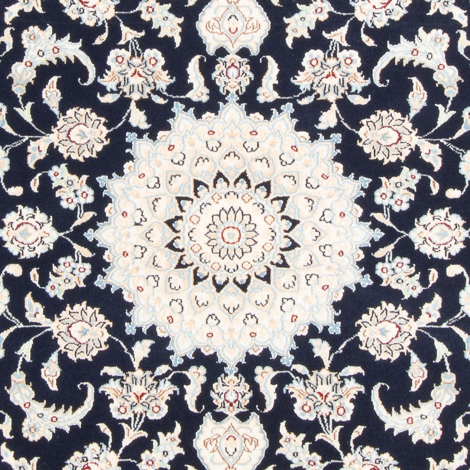 Tapis persan - Nain - Royal - 151 x 105 cm - bleu foncé