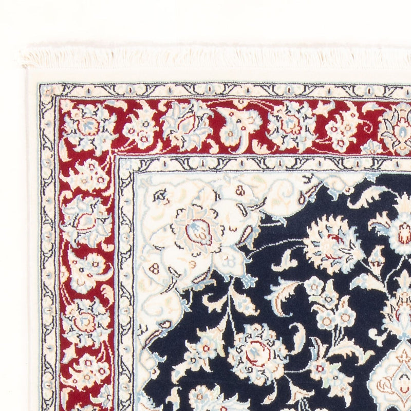 Tapis persan - Nain - Royal - 151 x 105 cm - bleu foncé