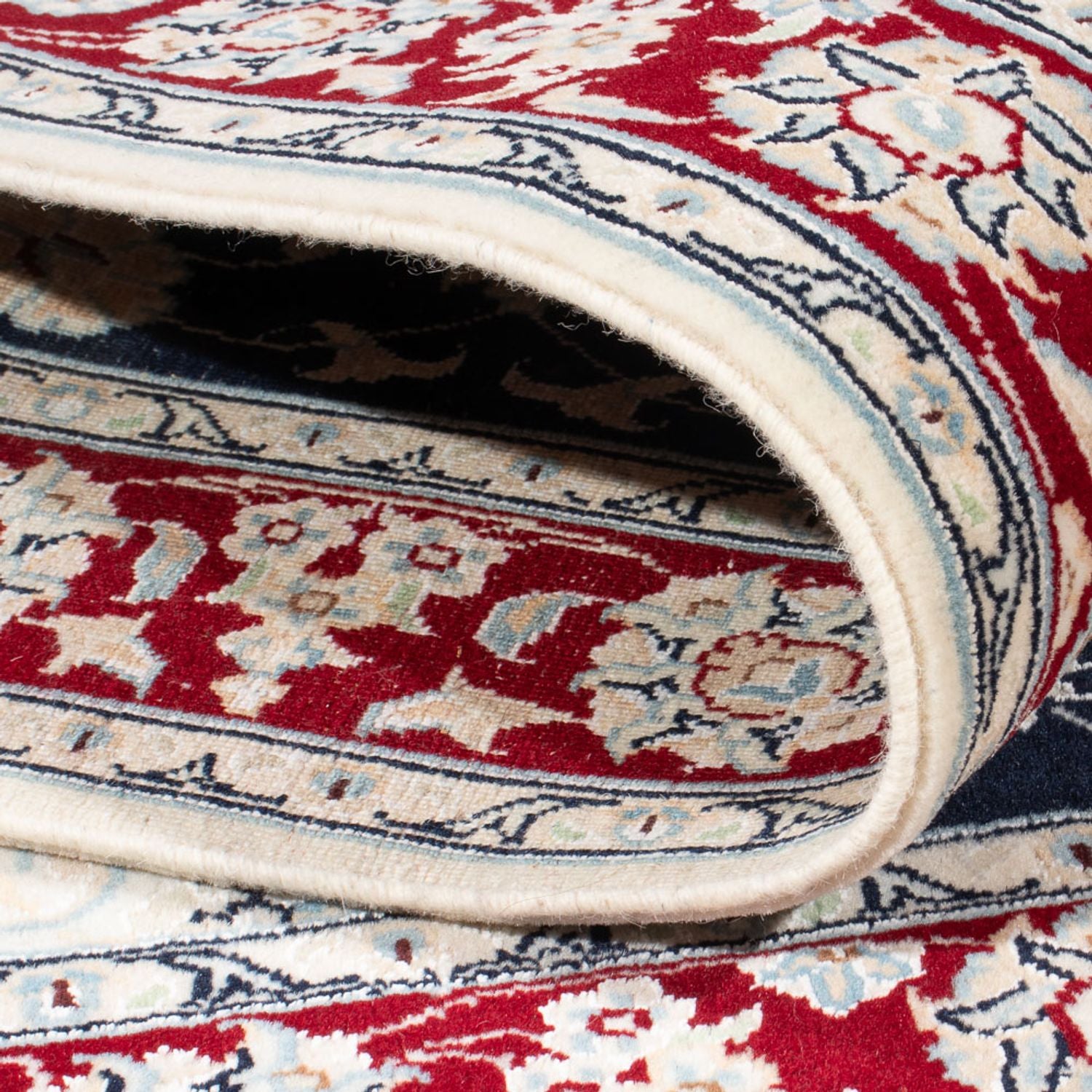 Tapis persan - Nain - Royal - 151 x 105 cm - bleu foncé