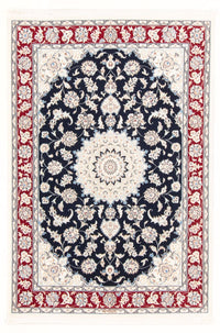 Tapis persan - Nain - Royal - 158 x 108 cm - bleu foncé