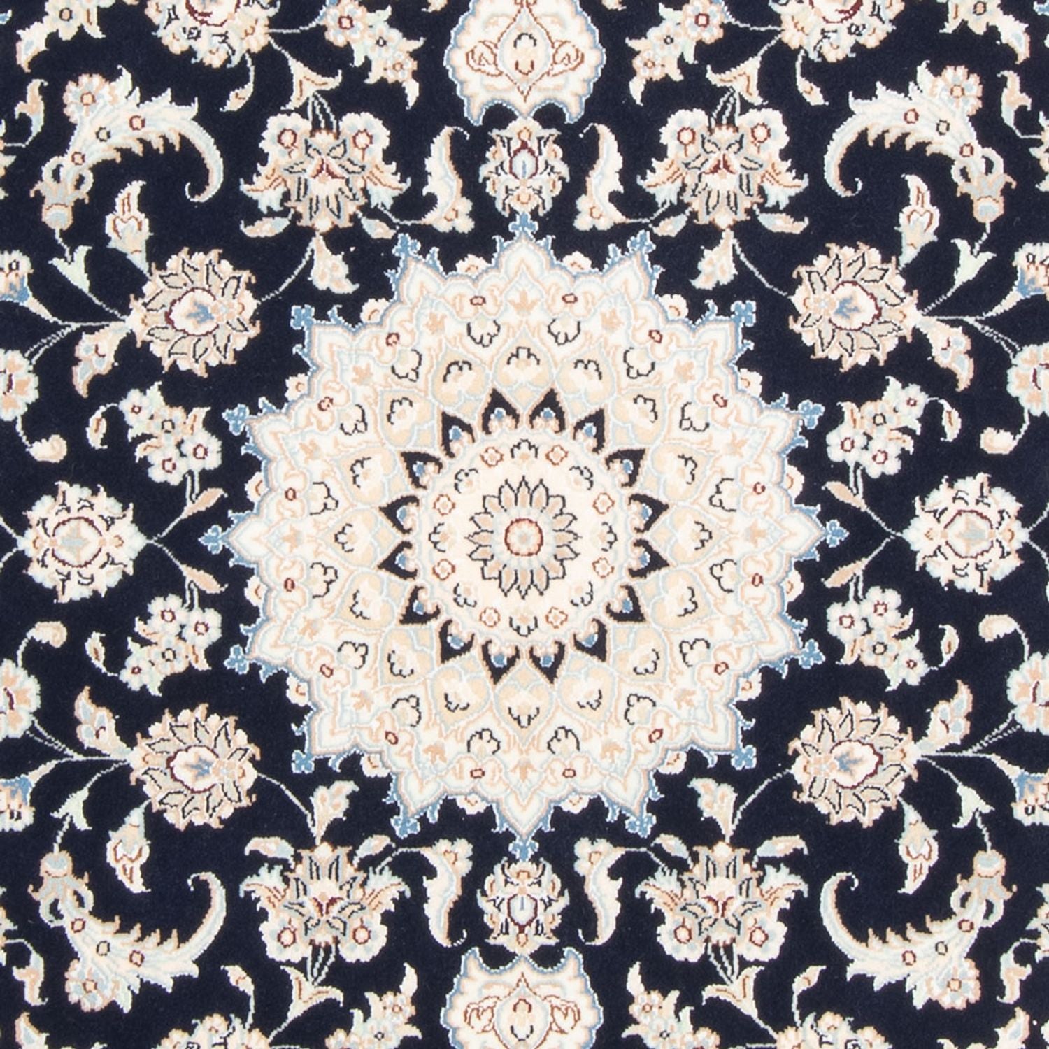 Tapis persan - Nain - Royal - 158 x 108 cm - bleu foncé
