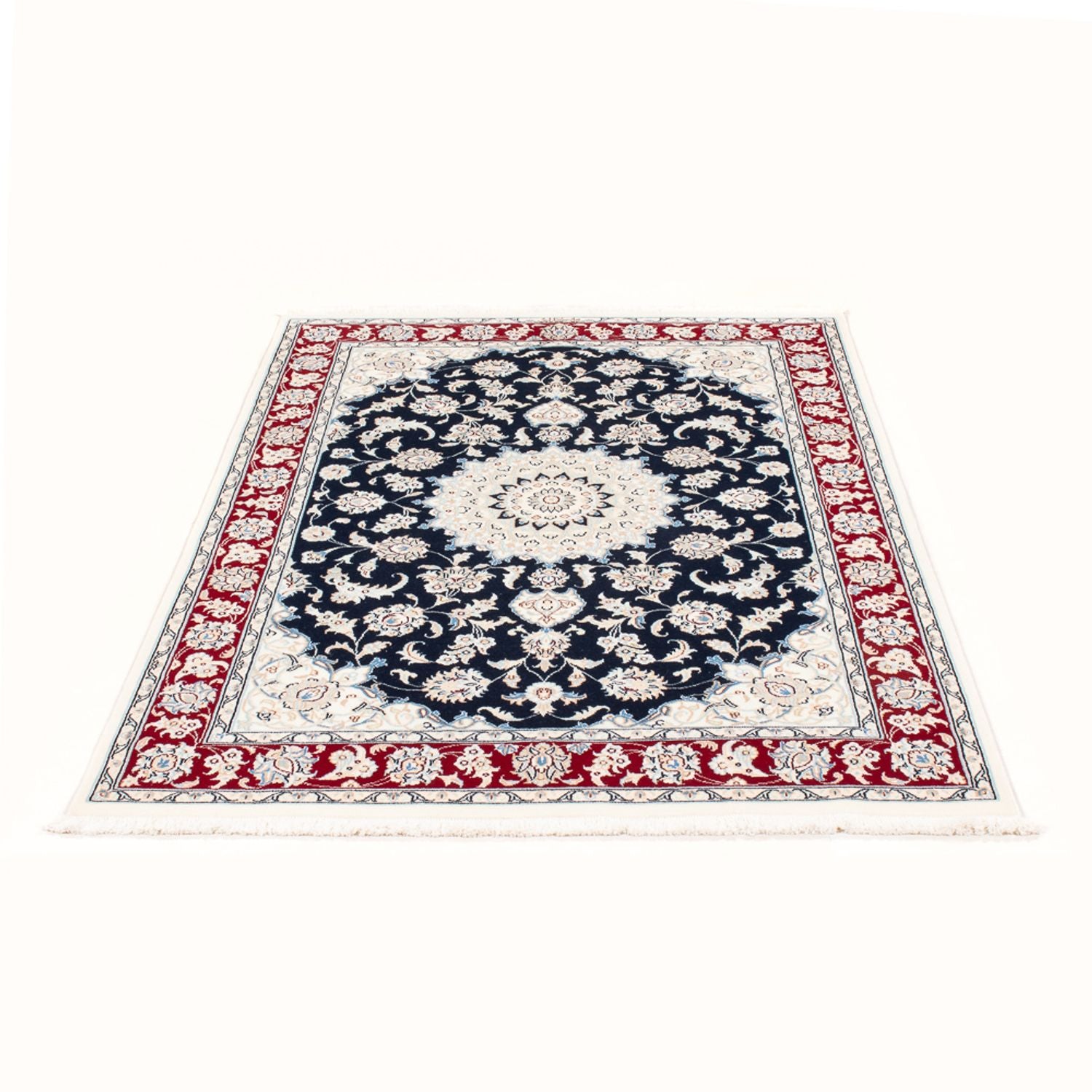 Tapis persan - Nain - Royal - 158 x 108 cm - bleu foncé
