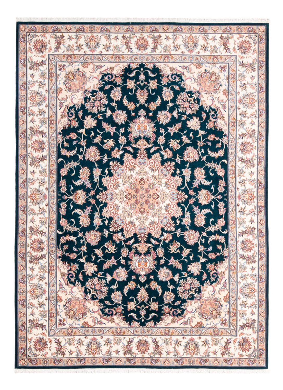 Tapis persan - Tabriz - Royal - 235 x 168 cm - vert foncé