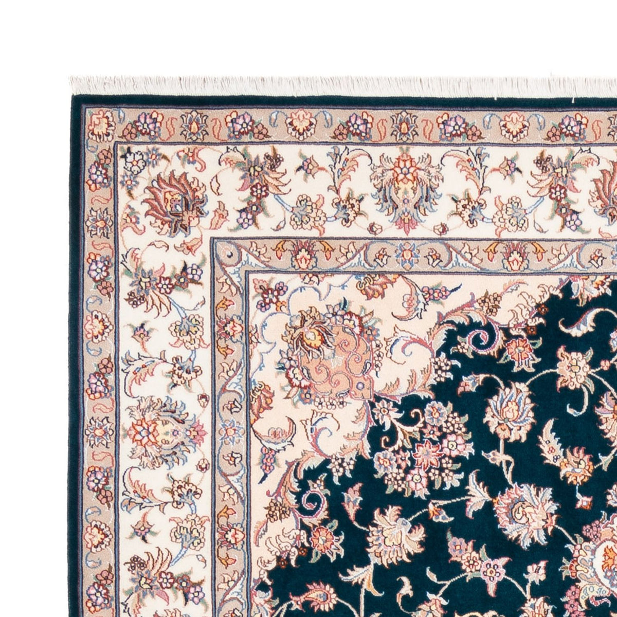 Tapis persan - Tabriz - Royal - 235 x 168 cm - vert foncé