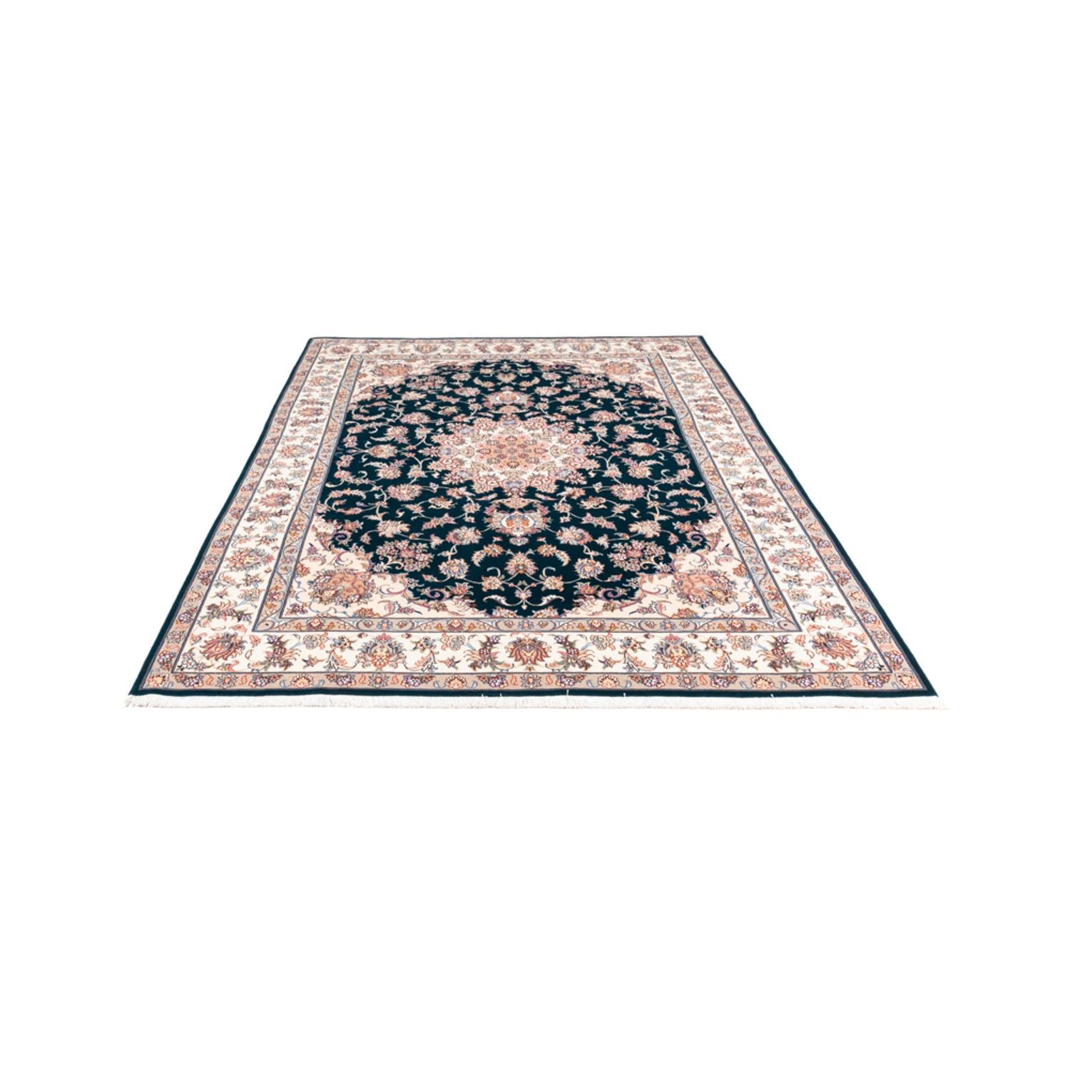 Tapis persan - Tabriz - Royal - 235 x 168 cm - vert foncé