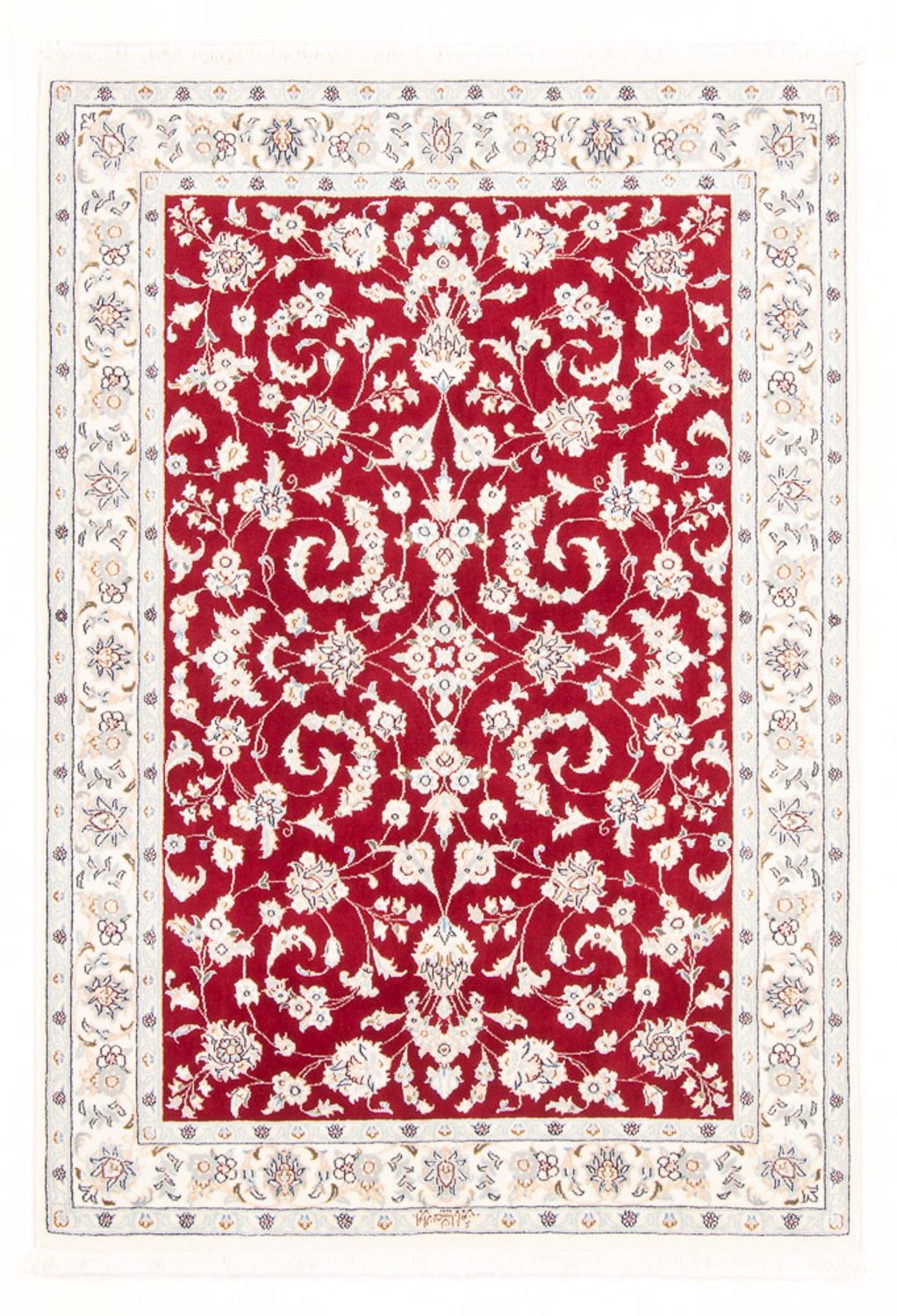 Tapis persan - Nain - Royal - 157 x 108 cm - rouge