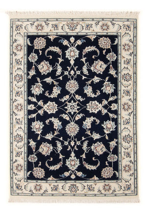 Tapis persan - Nain - Premium - 116 x 80 cm - bleu foncé