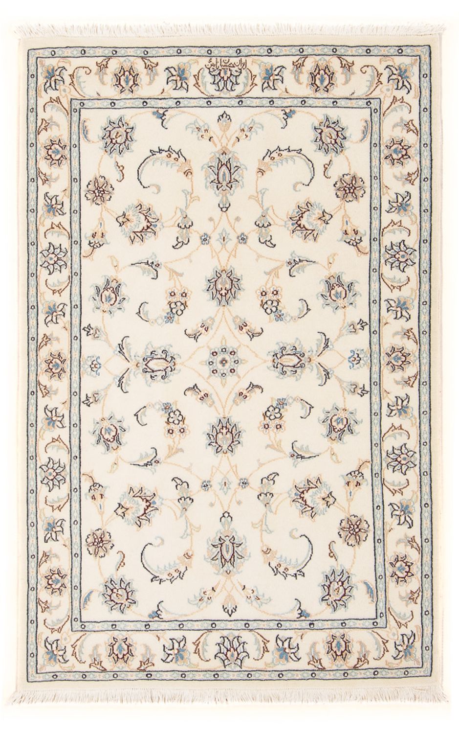 Tapis persan - Nain - Premium - 122 x 80 cm - crème