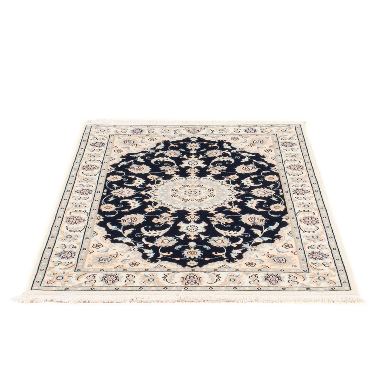 Tapis persan - Nain - Premium - 120 x 80 cm - bleu foncé