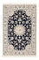 Tapis persan - Nain - Premium - 120 x 80 cm - bleu foncé