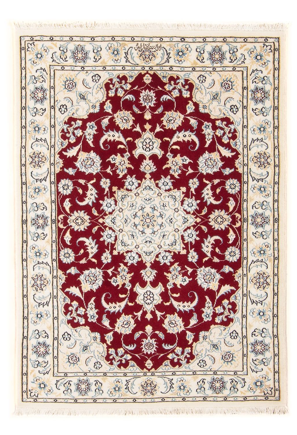 Tapis persan - Nain - Premium - 117 x 81 cm - rouge
