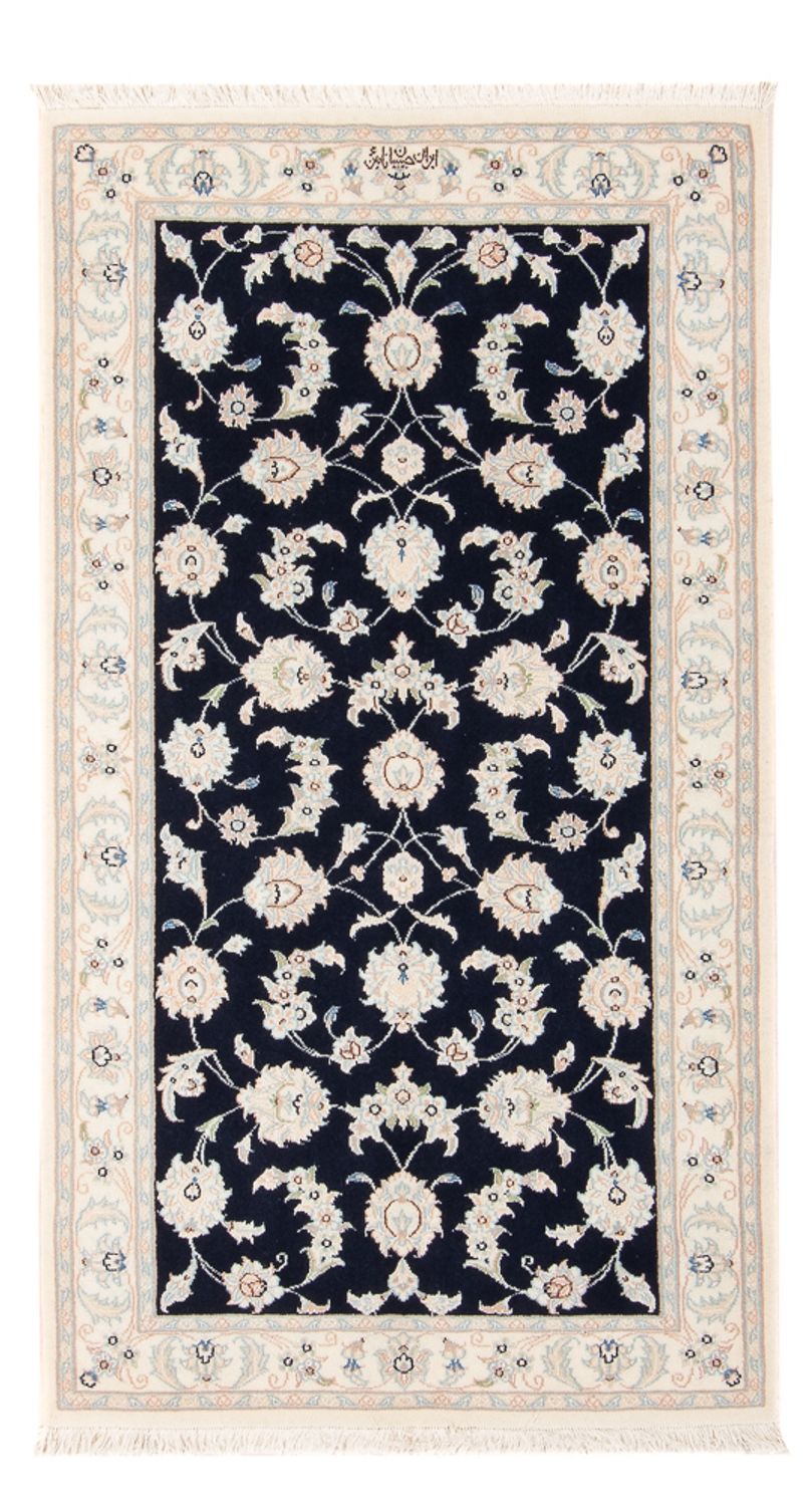 Tapis persan - Nain - Premium - 138 x 75 cm - bleu foncé
