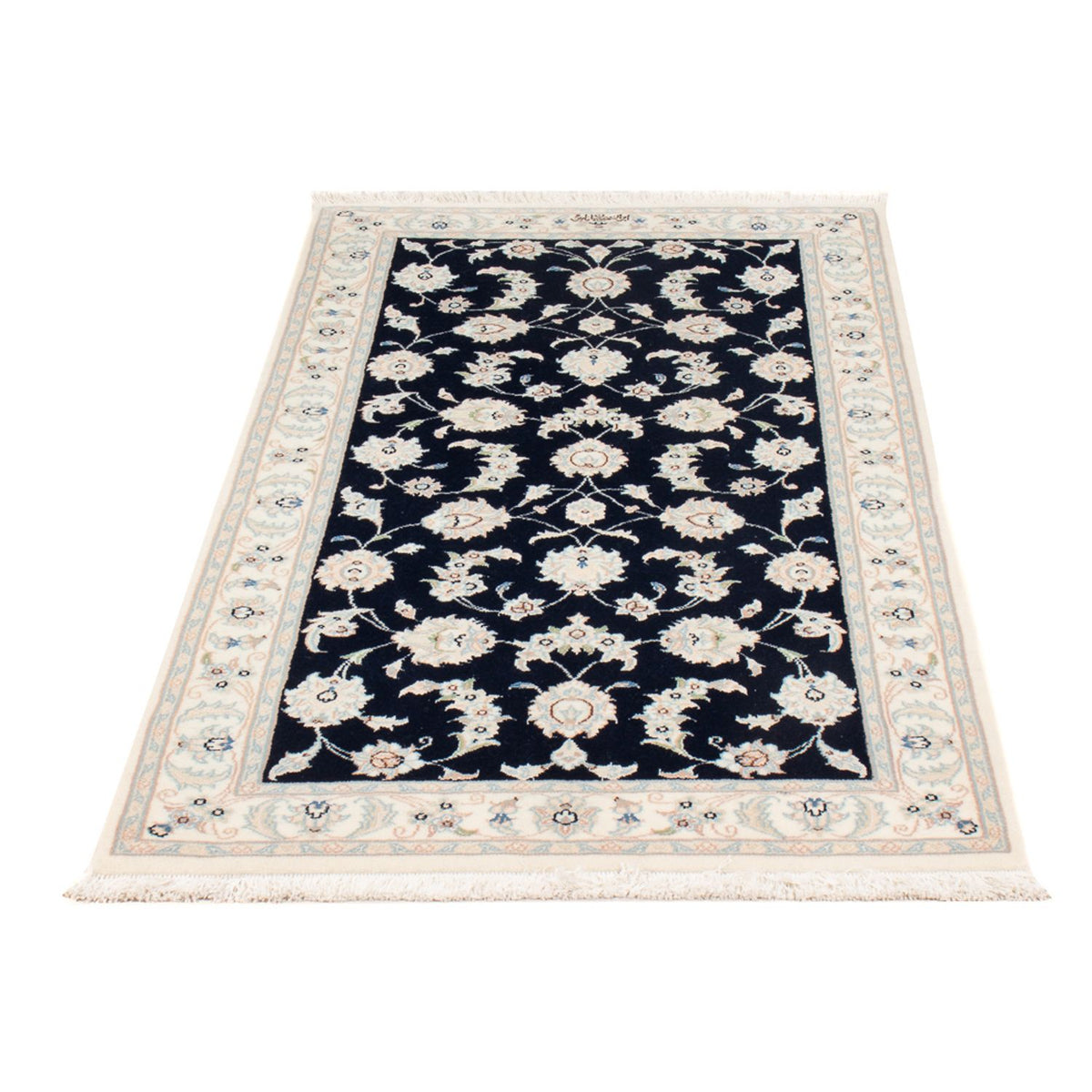 Tapis persan - Nain - Premium - 138 x 75 cm - bleu foncé