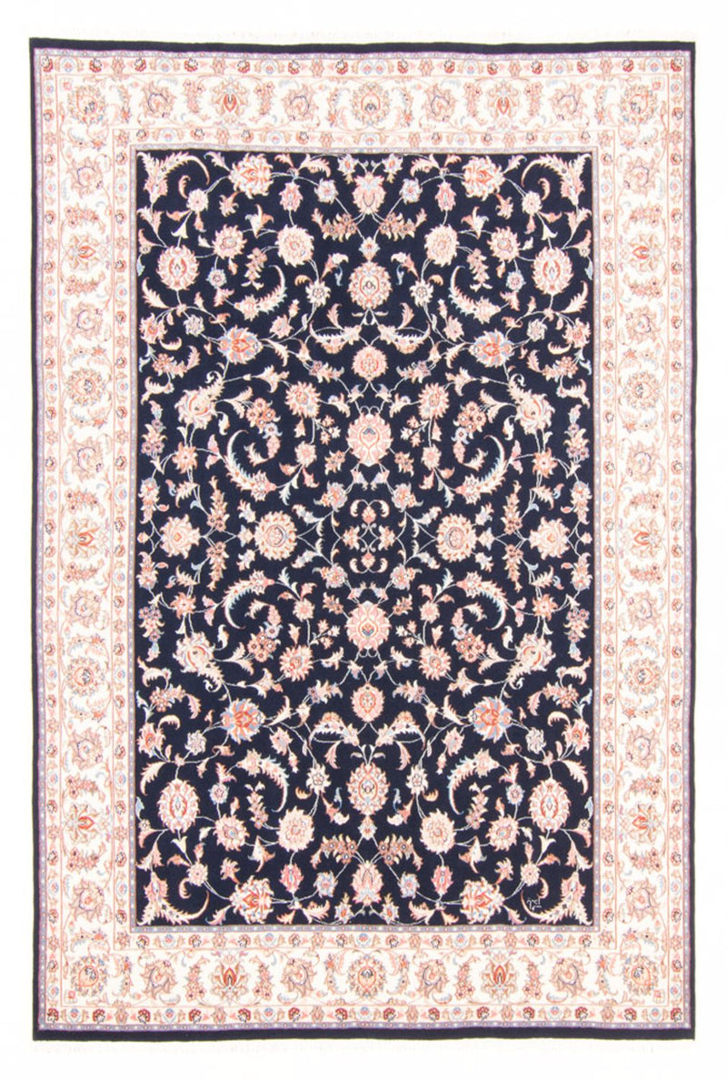 Tapis persan - Tabriz - Royal - 237 x 167 cm - bleu foncé