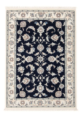 Tapis persan - Nain - Premium - 124 x 82 cm - bleu foncé