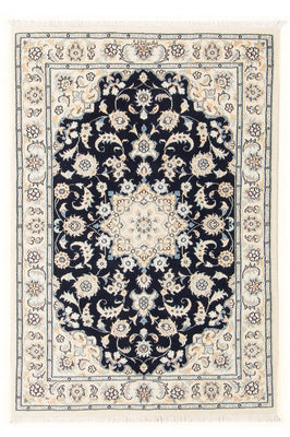 Tapis persan - Nain - Premium - 118 x 80 cm - bleu foncé