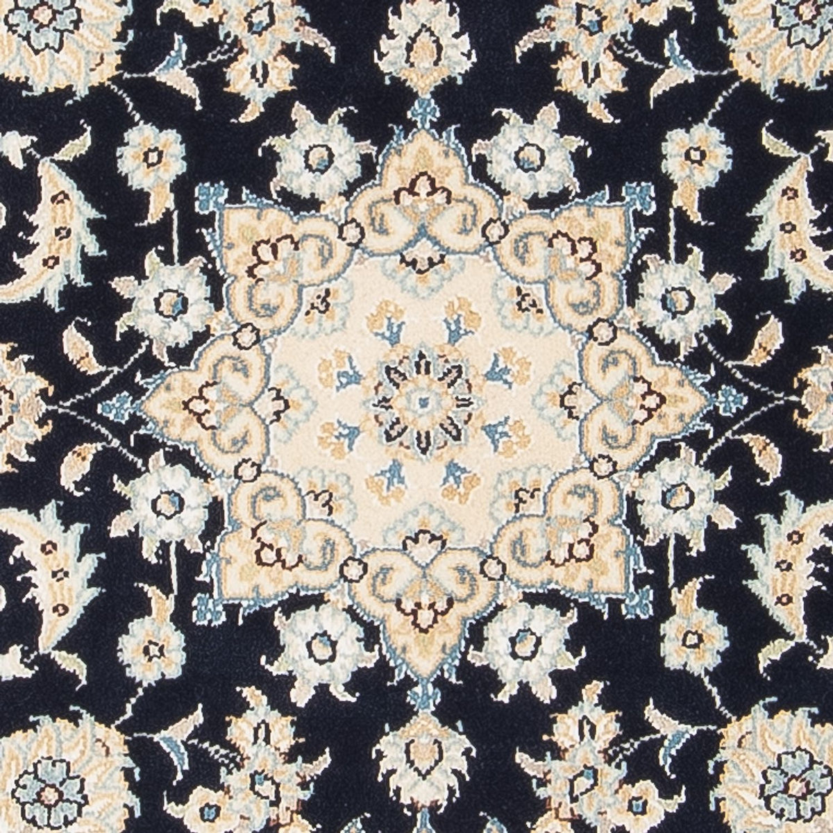 Tapis persan - Nain - Premium - 118 x 80 cm - bleu foncé
