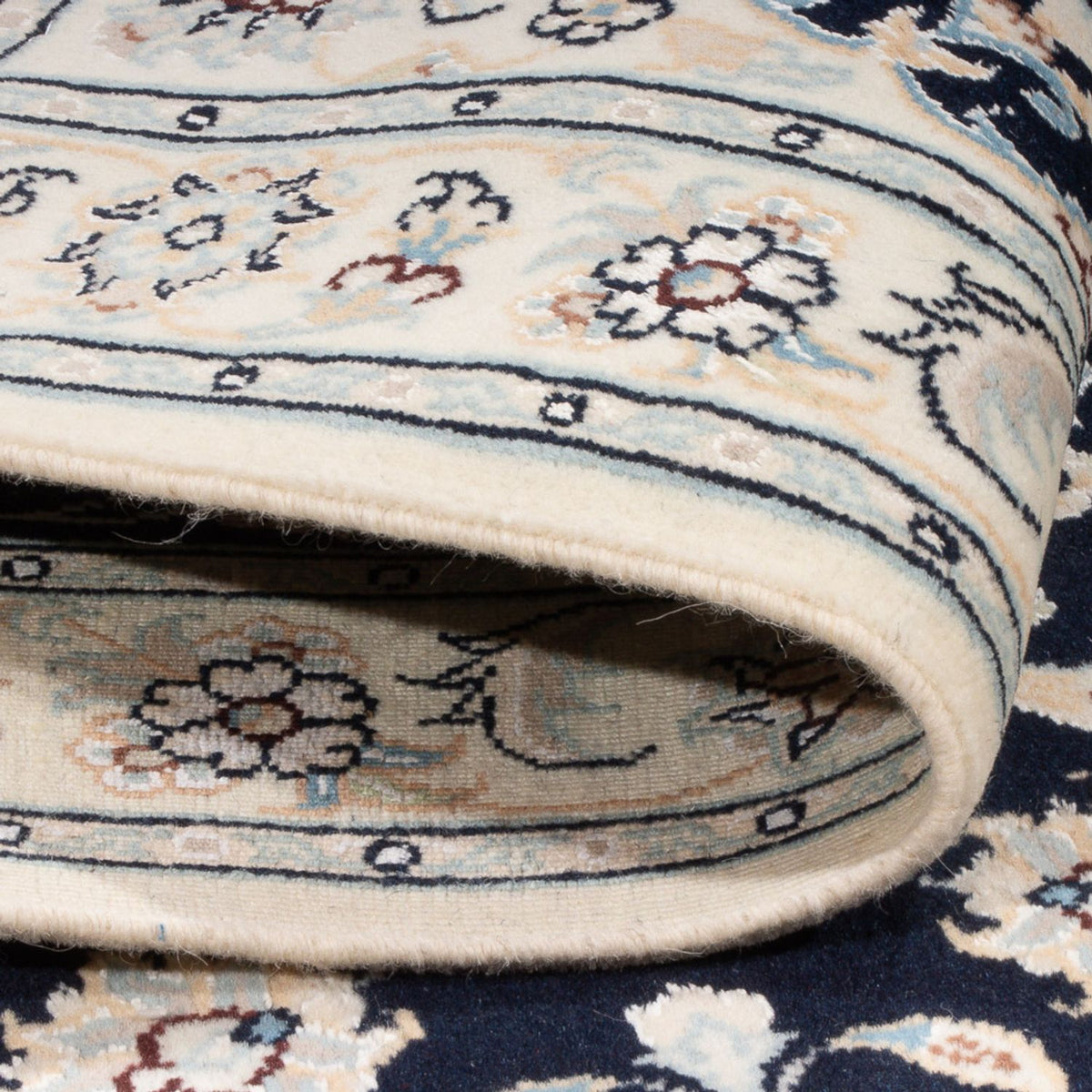 Tapis persan - Nain - Premium - 118 x 80 cm - bleu foncé