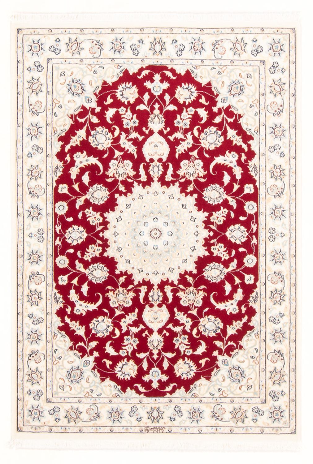 Tapis persan - Nain - Royal - 156 x 107 cm - rouge