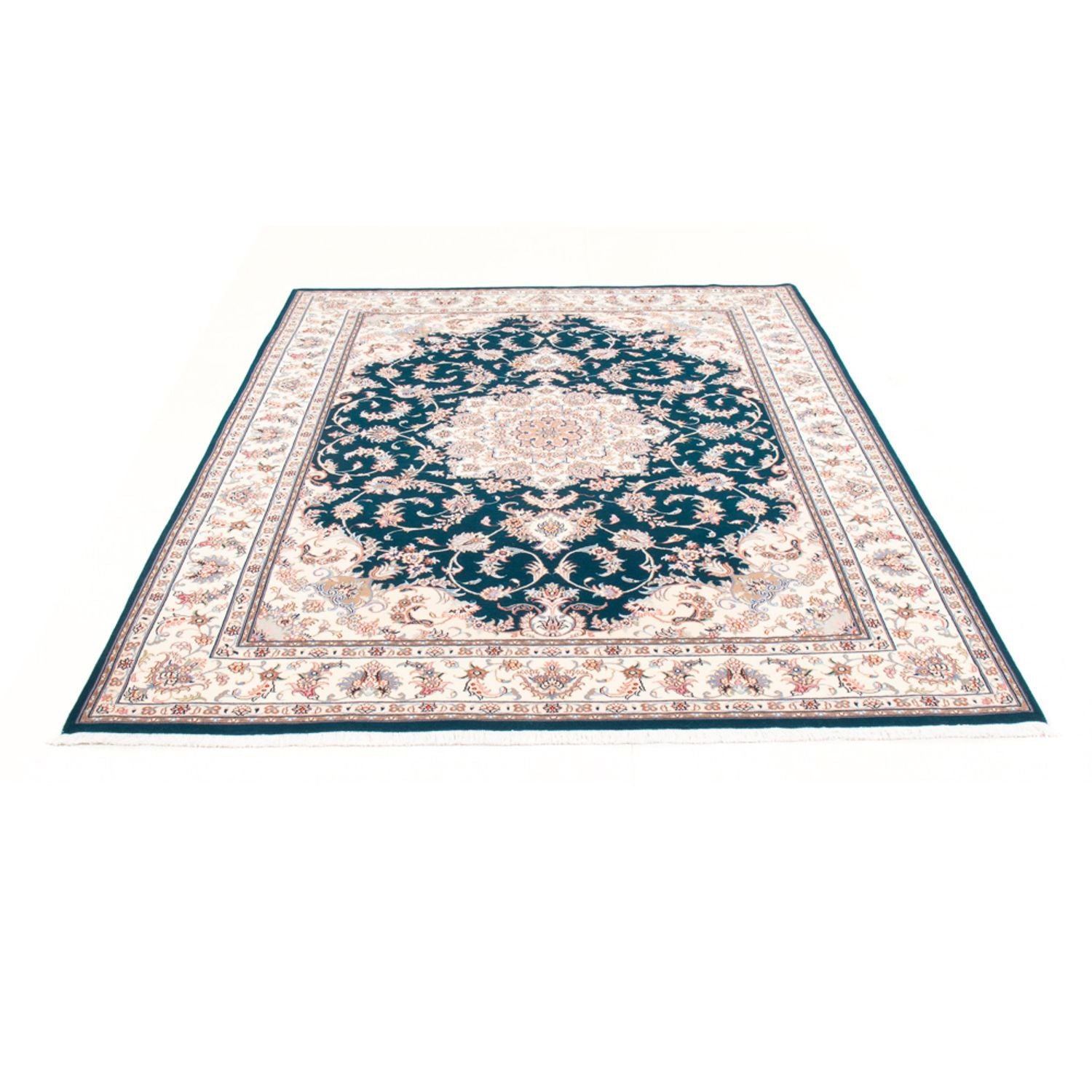 Tapis persan - Tabriz - Royal - 236 x 170 cm - vert