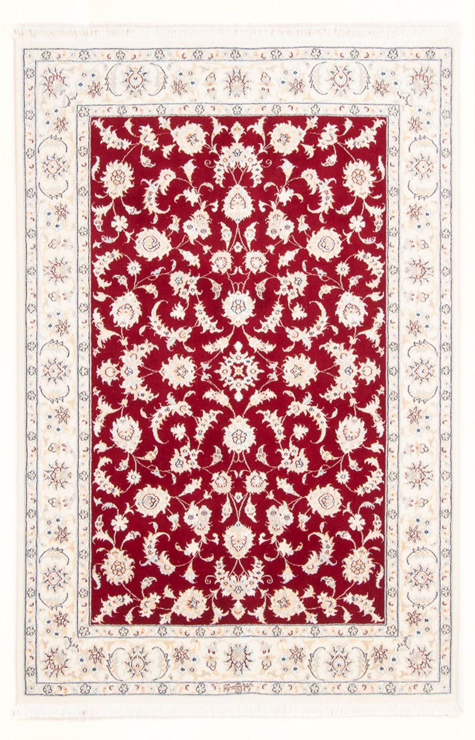 Tapis persan - Nain - Royal - 174 x 119 cm - rouge