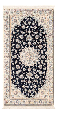 Tapis persan - Nain - Premium - 137 x 73 cm - bleu foncé