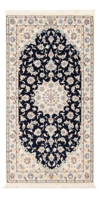 Tapis persan - Nain - Premium - 137 x 73 cm - bleu foncé