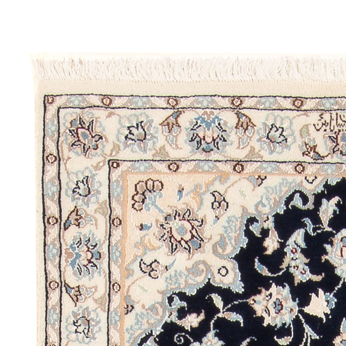 Tapis persan - Nain - Premium - 137 x 73 cm - bleu foncé